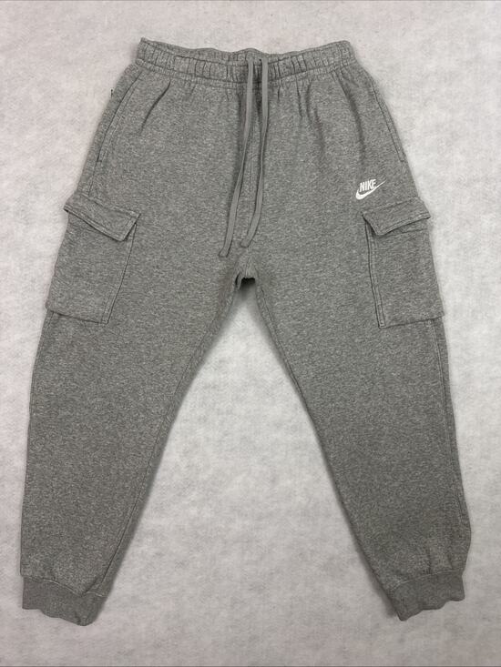 Nike Other - Nike Mens M Cargo Joggers Heather Gray Sportswear Club Fleece Sweatpants